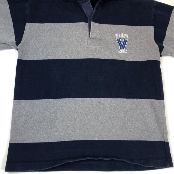 Villanova Lacrosse Barbarian Hooded Striped Rugby Long Sleeve #17 Mens Large - Picture 5 of 13